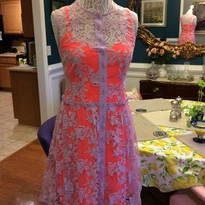 Nanette Lepore lace overlay dress